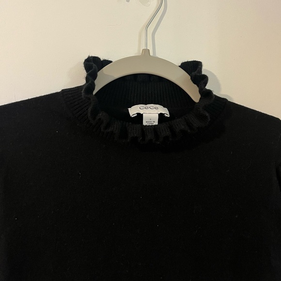 CeCe Ruffle Mock Neck Sweater -small - Picture 4 of 7